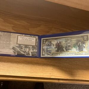 Collectible $2 Bill with Blue Display Case JFK 50th anniversary